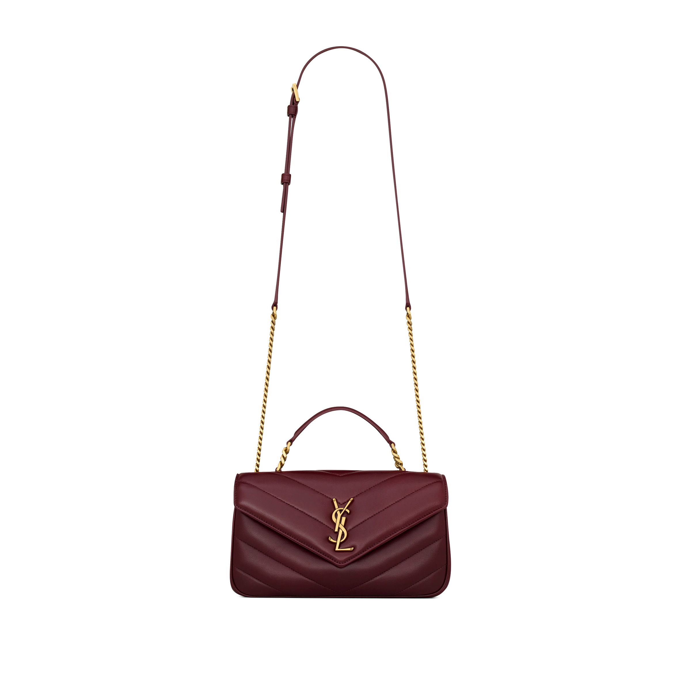 YSL LOULOU TOP-HANDLE IN MATELASSÉ LAMBSKIN 869461AAEAX6197 (25*13*6cm)
